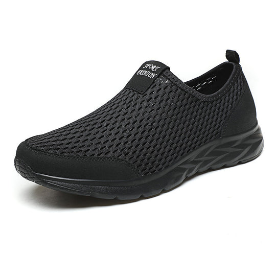 Herren leichte Slip-On Laufsneaker mit nahtlosem Maschenoberteil und stoßdämpfender Wellen-EVA-Sohle EB
