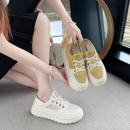 Damen komfortable Slip-On Sneakers mit gepolsterter Sohle EB