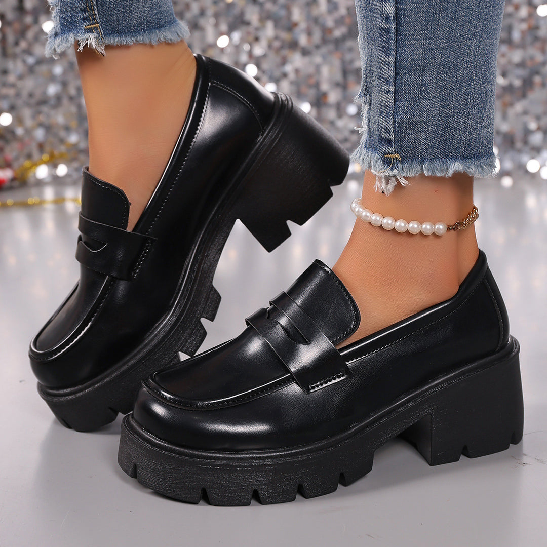 Damen Modische Loafers mit markanter Profilsohle und schickem Design EB