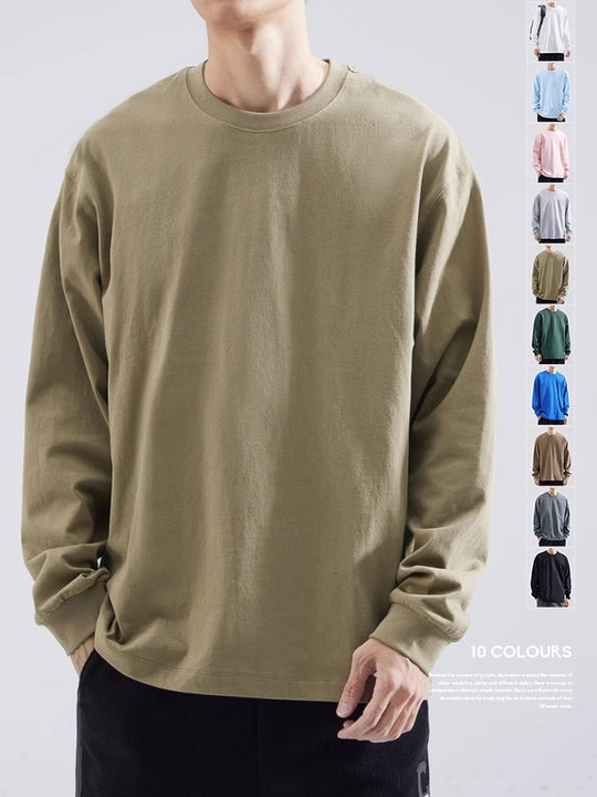 Damen lässiges Langarmshirt aus hochwertiger Baumwolle EB