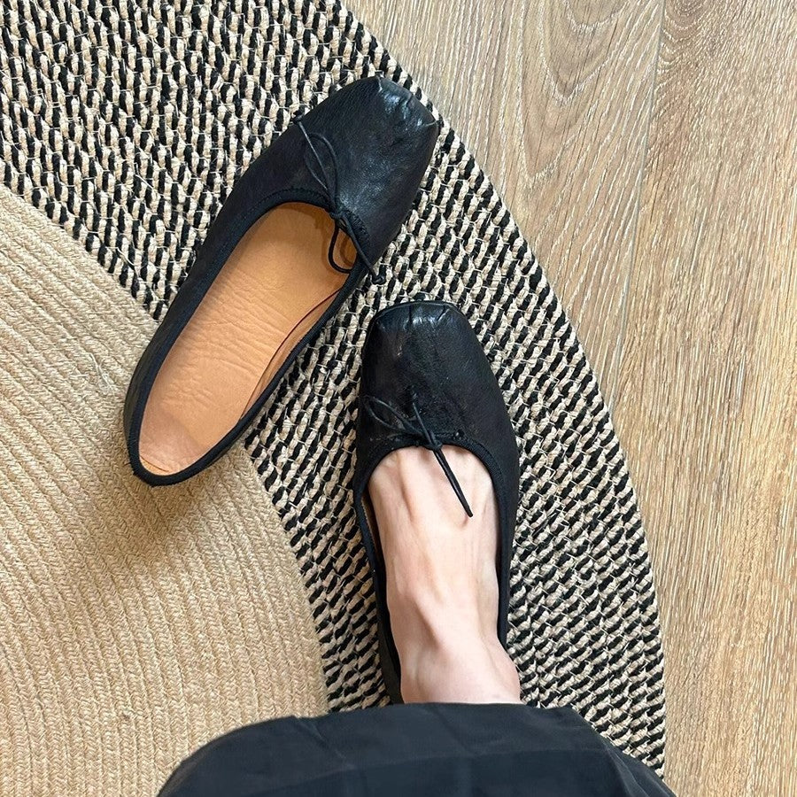 Damen Ballerinas mit quadratischer Zehenform und elegantem Riemenverschluss EB