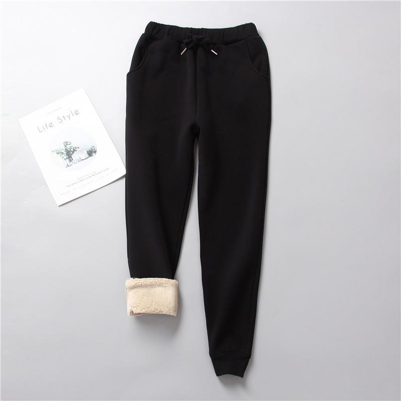 Damen nan gefütterte Therm-Jogginghose mit Kordelzug, seitlichen Eingrifftaschen und schmalem Bein EB