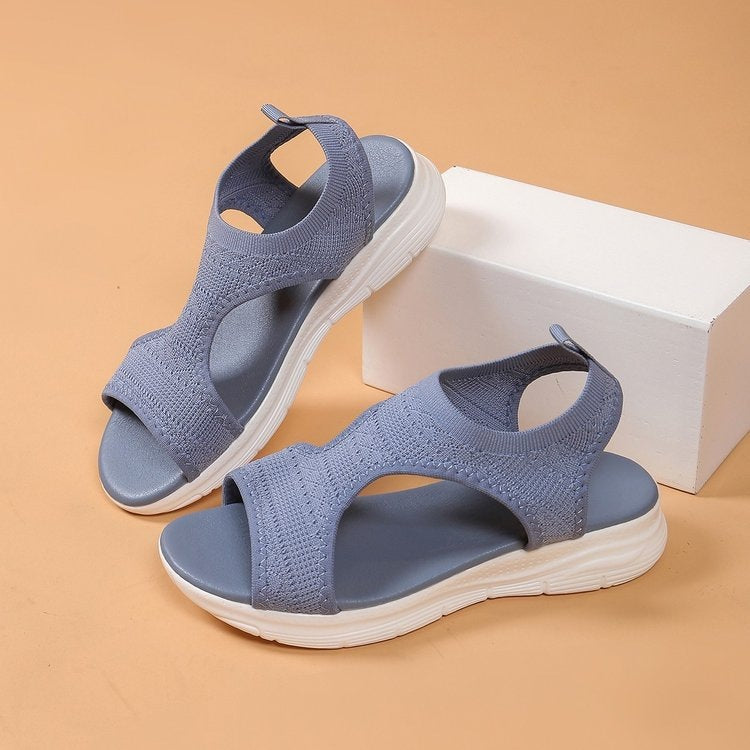 Damen Komfortable und atmungsaktive Sommerschuhe mit elastischen Einsätzen EB
