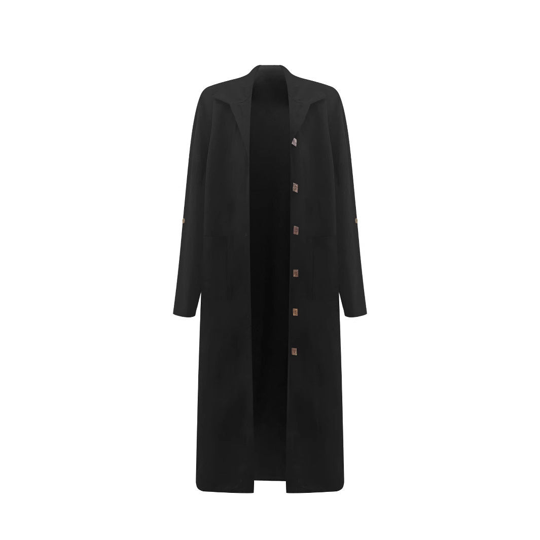 Damen Oversized Longblazer mit funktionalen Taschendetails EB