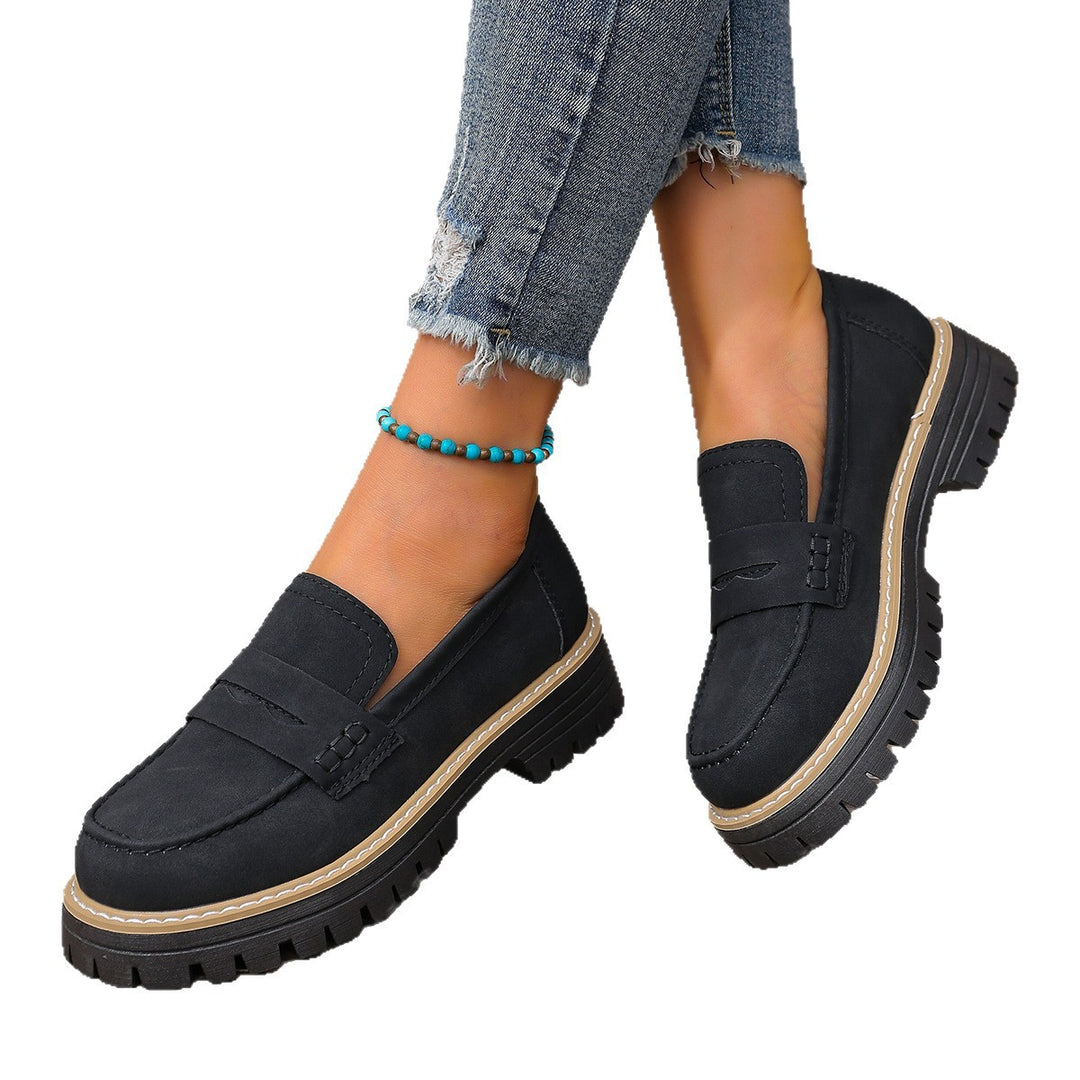 Damen Robuste Penny-Loafer mit profilierter Gummisohle EB