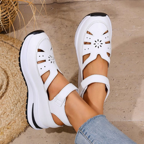 Damen Komfort-Sandalen mit verstellbarem Riemen und rutschfester Sohle EB