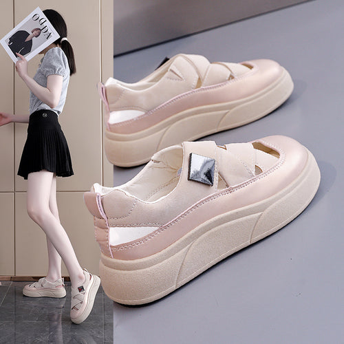 Damen modische Sneakers mit innovativem Kreuzband-Design und dämpfender Sohle EB