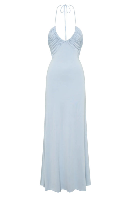Damen Maxikleid mit raffinierter Drapierung EB
