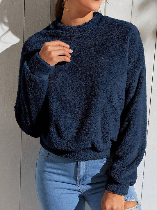 Damen Flauschiger Freizeitpullover EB