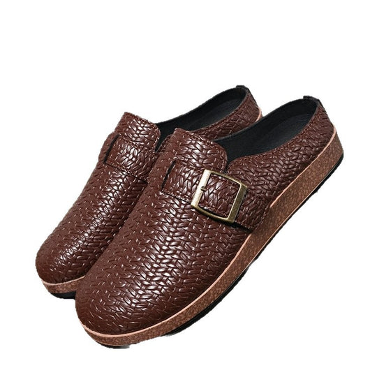 Damen Komfortable Clogs mit trendiger Schnallenapplikation EB