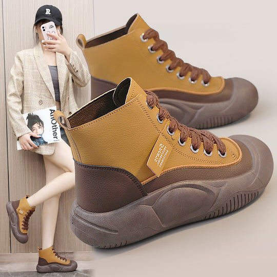 Damen trendige High-Top Sneakers mit rutschfester Sohle und atmungsaktivem Obermaterial EB