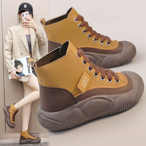 Damen trendige High-Top Sneakers mit rutschfester Sohle und atmungsaktivem Obermaterial EB