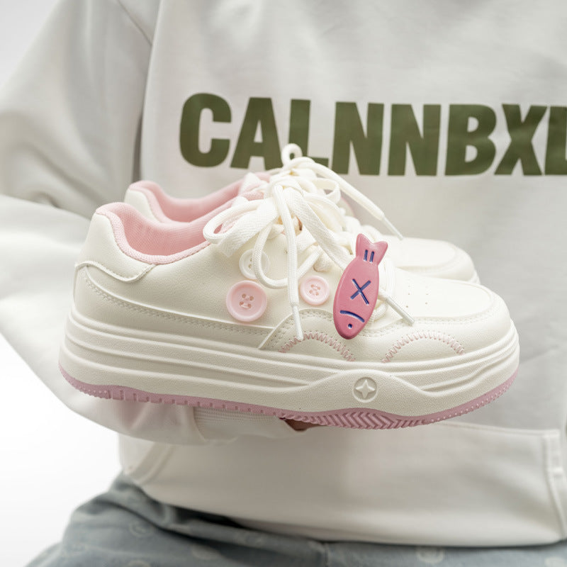 Damen Sneakers mit einzigartigem Fisch-Design und gepolstertem Komfort EB
