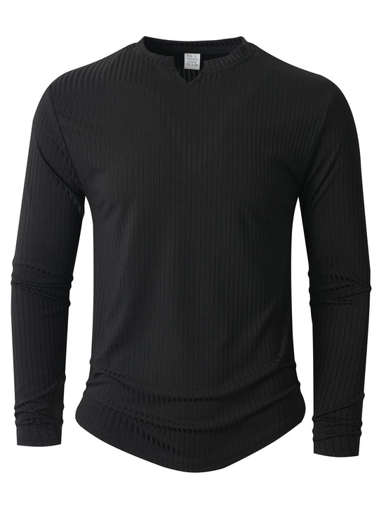 Herren Langarmshirt mit innovativer Rippstruktur EB