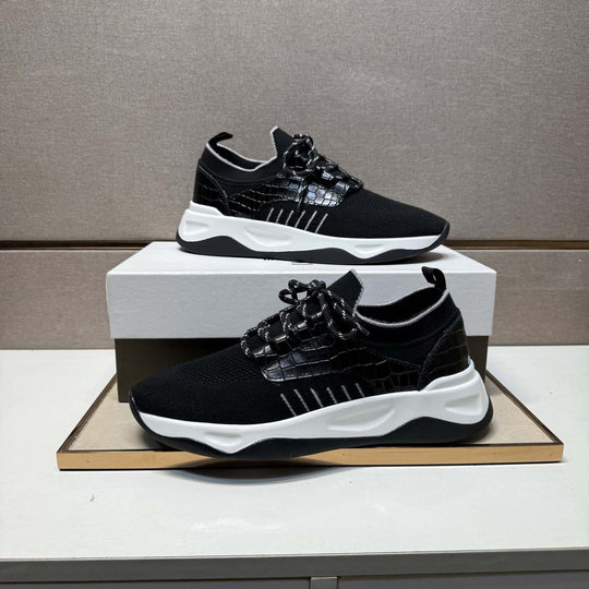 Damen Sportliche Sneakers mit atmungsaktiver Strickoberfläche und flexiblem Profil EB