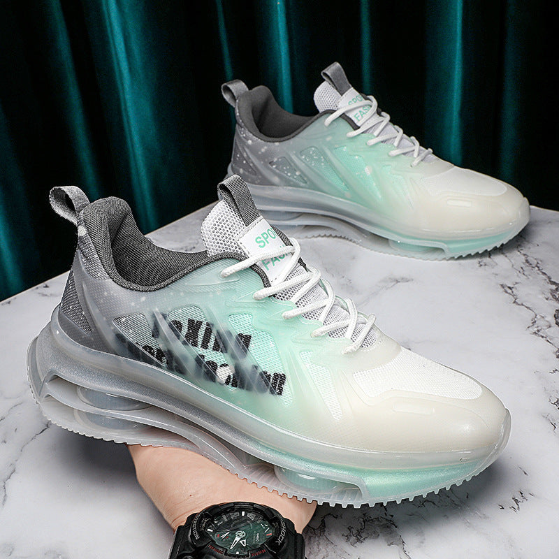 Unisex futuristische transparente Runner mit integrierter Luftkammer-Zwischensohle und reflektierendem Tech‑Mesh EB