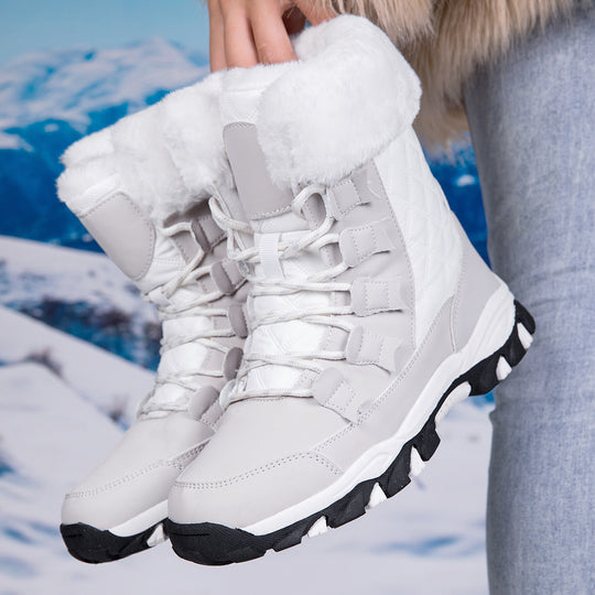 Damen Heizbare Winterstiefel mit rutschfester Sohle und isolierender Fütterung EB