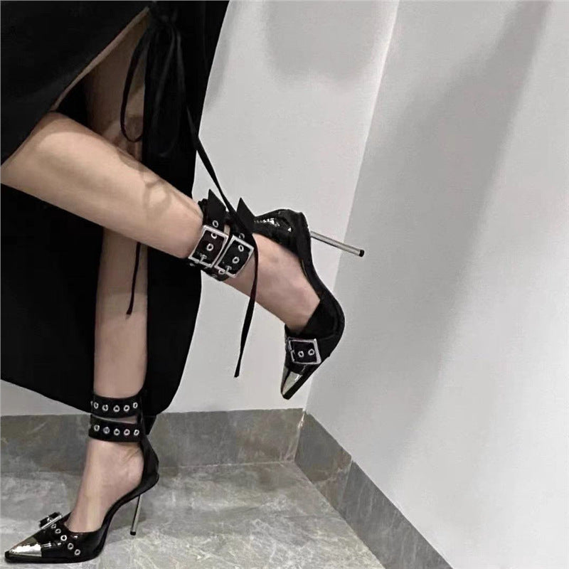 Damen schicke High Heels mit elegantem Riemendesign EB