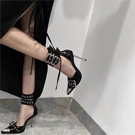 Damen schicke High Heels mit elegantem Riemendesign EB