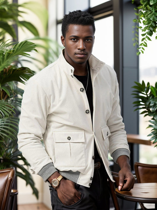Herren bequeme Utility-Jacke mit praktischen Taschen EB