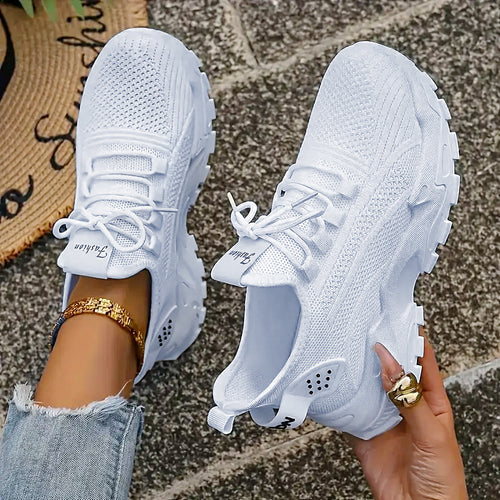 Damen modische Sport Sneakers mit atmungsaktiver Mesh-Oberfläche und stabiler Dämpfung EB