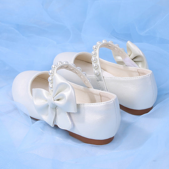 Mädchen Ballerina Schuhe mit Perlen und Schleifen EB