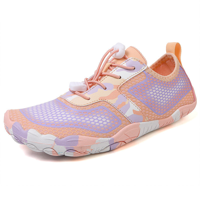Damen vielseitige Aqua-Schuhe mit atmungsaktivem Netzmuster und rutschfester Sohle EB