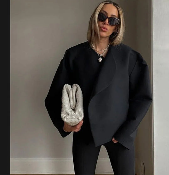 Damen Oversized Couture-Jacke mit strukturiertem Schnitt EB