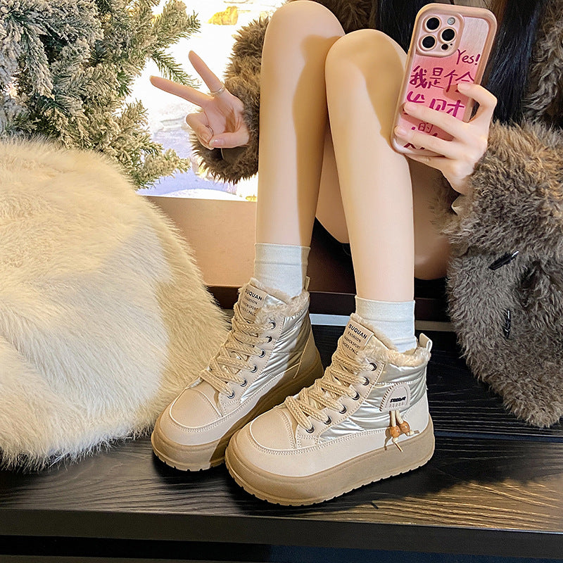 Damen High-Top Sneakers mit warmer Fütterung und rutschfester Laufsohle EB