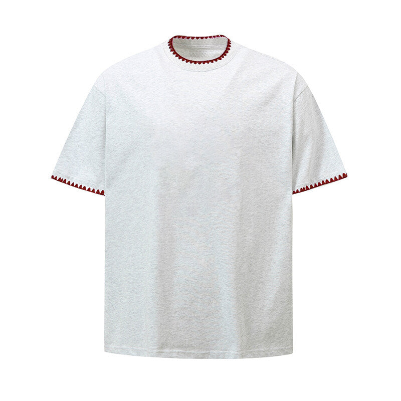 Damen lässiges T-Shirt mit kreativem Kragen EB