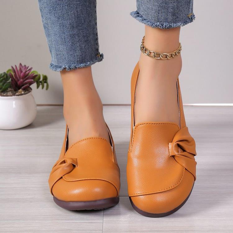 Damen Bequeme Ballerinas mit eleganter Schleifen-Applikation EB