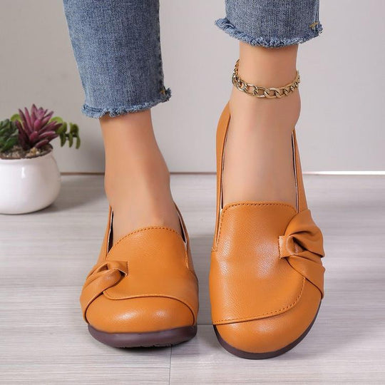 Damen Bequeme Ballerinas mit eleganter Schleifen-Applikation EB