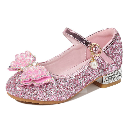 Mädchen Ballerina Schuhe mit Glitzer und schimmernden Applikationen EB