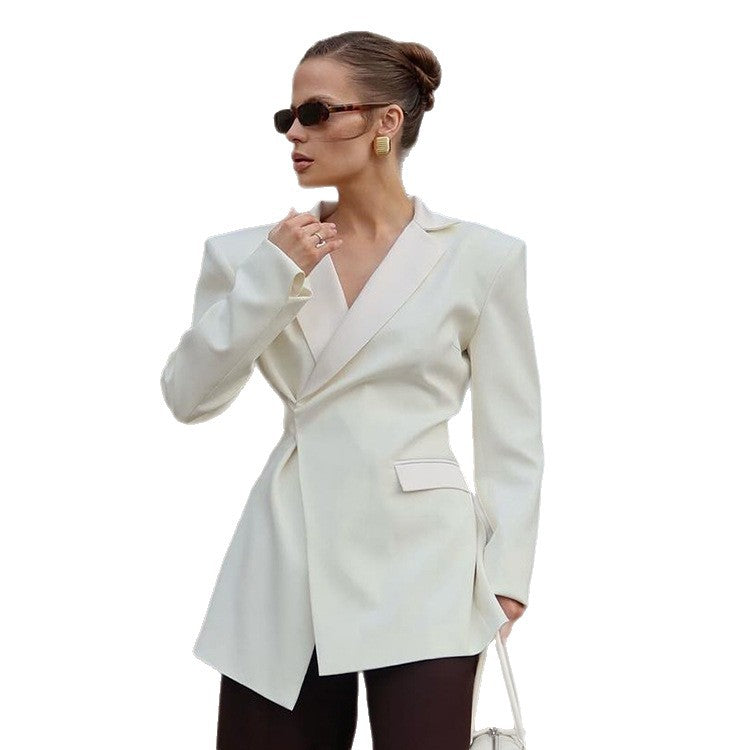 Damen Elegante taillierte Blazerjacke EB