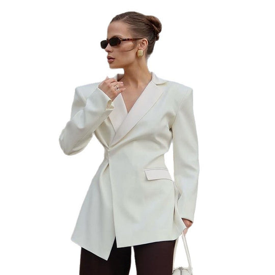 Damen Elegante taillierte Blazerjacke EB