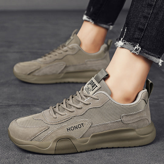Herren leichte atmungsaktive Casual-Sneaker mit Wildlederoptik, verstärkter Zehenkappe und gedämpfter EVA-Sohle EB