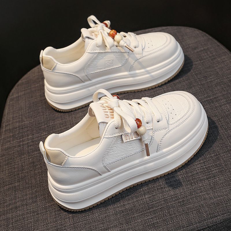 Damen Modische Sneakers mit elastischen Schnürsenkeln und dämpfender Sohle EB