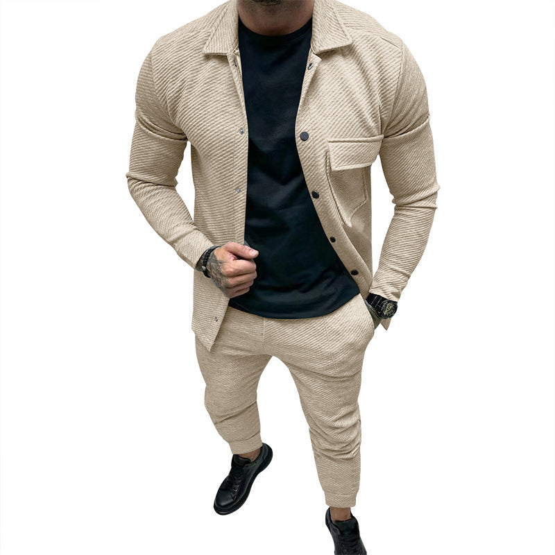 Herren modisches Freizeitanzug mit strukturiertem Design EB