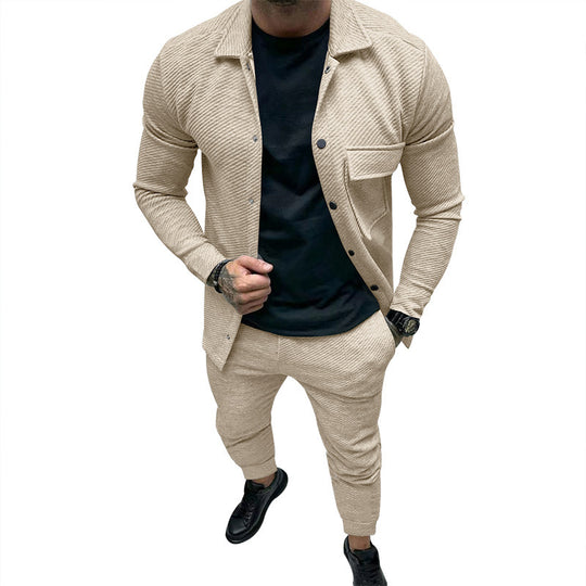 Herren modisches Freizeitanzug mit strukturiertem Design EB