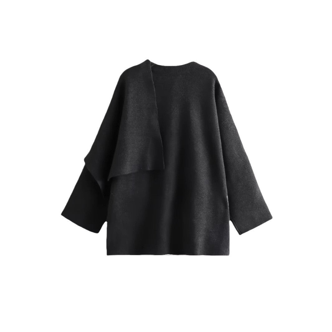 Damen elegante und gemütliche Capejacke EB