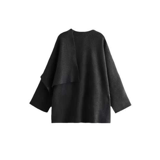 Damen elegante und gemütliche Capejacke EB