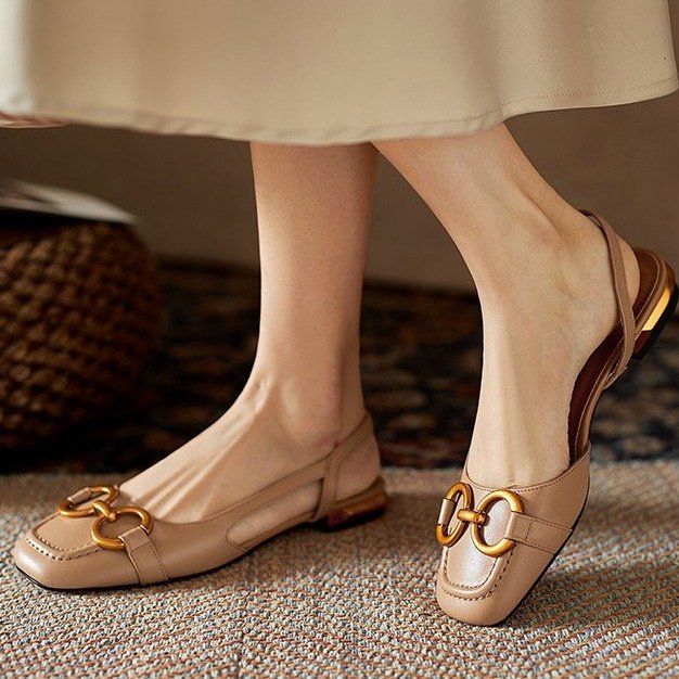 Damen Slingback-Ballerinas mit elegantem Schnallen-Detail und modischem Fußbett EB