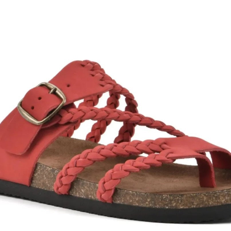 Damen Riemchen-Sandalen mit geflochtenem Design und verstellbarem Riemen EB