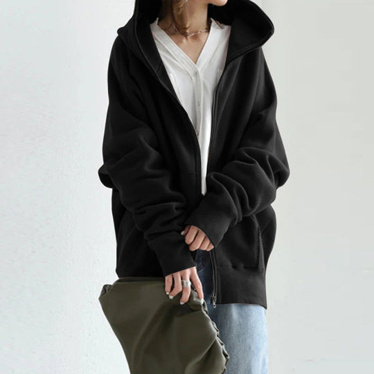 EB | Lässige Jacke mit Kapuze und Reißverschluss