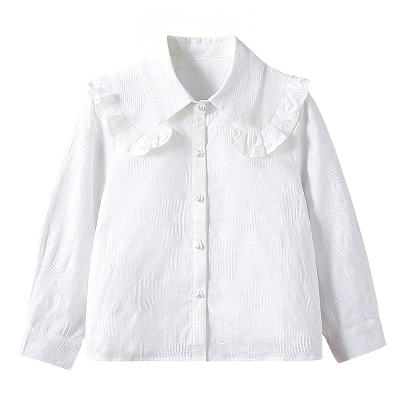 Mädchen Bluse mit Rüschendetails EB