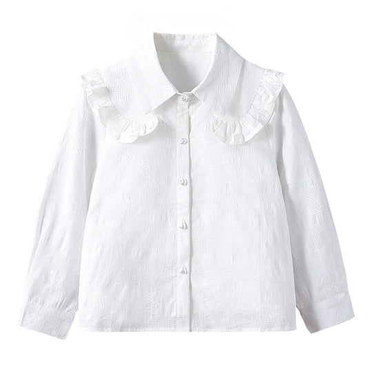 Mädchen Bluse mit Rüschendetails EB