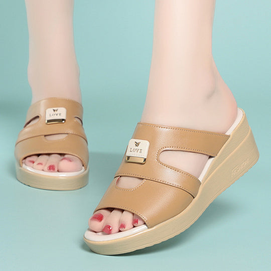 Damen Wedgesandaletten mit verstellbarem Riemendesign und rutschfester Sohle EB
