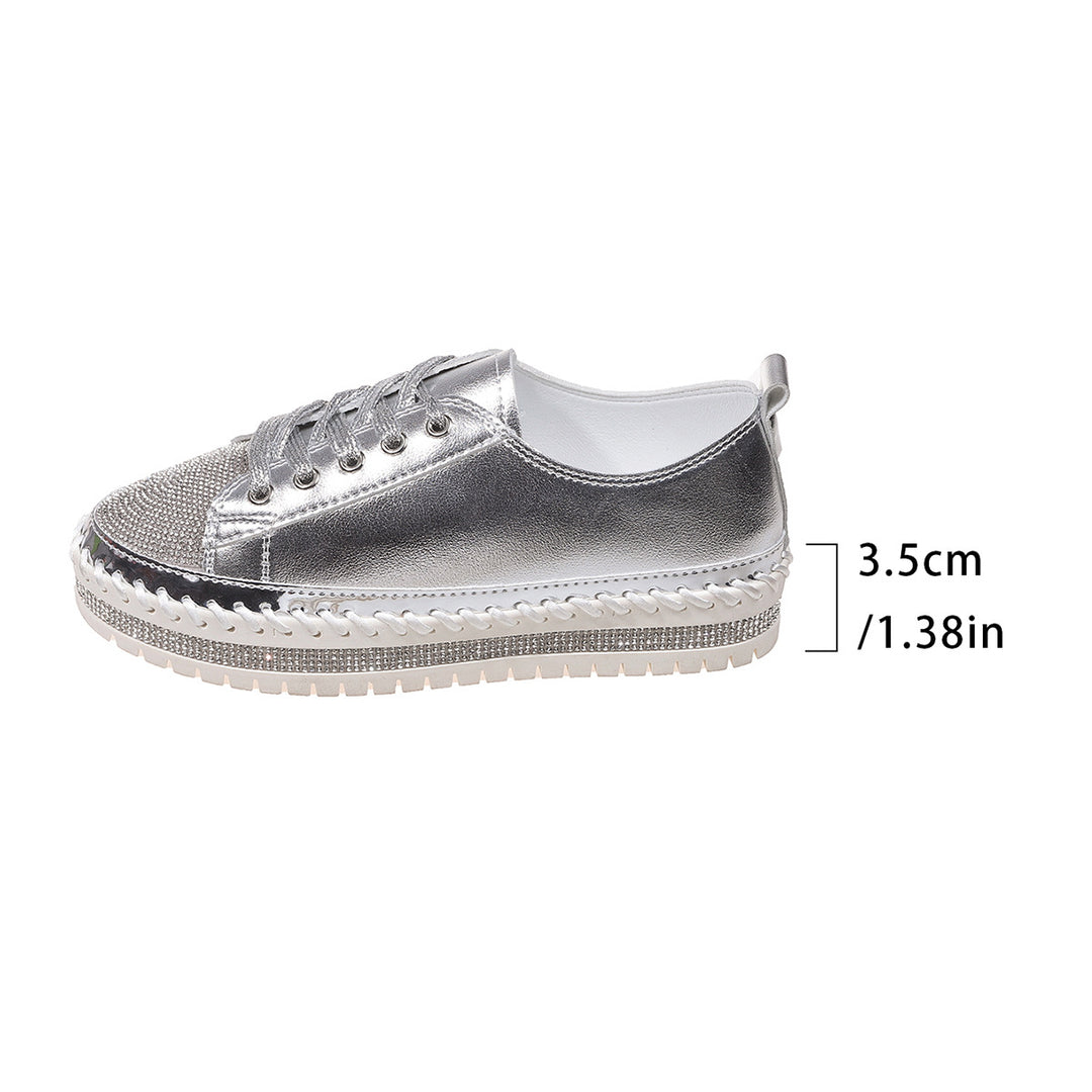 Damen modische Komfort-Sneaker mit Glitzer-Details und atmungsaktiver Sohle EB