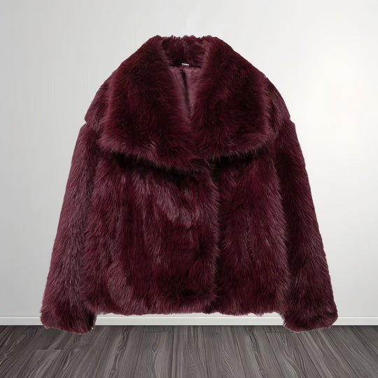 Damen Modische Kunstpelzjacke EB