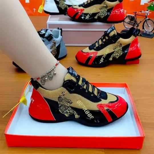Damen Sportliche Sneakers mit atmungsaktiver Mesh-Oberfläche und rutschfester Sohle EB
